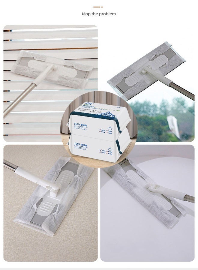 2/4 Packs of Dry Sweeping Cloths, Disposable Pads for Floor  Mops, Dusting Cloths Electrostatic Cloths, Microfiber Mop Pads，Disposable Duster Refills Mops for Cleaning Hardwood Floor Dust, Disposable Paper Clean Dust & Hair for Floor, Window, Camera, TV, Wall ,Door, 30 Tablets Per Pack - Image 4