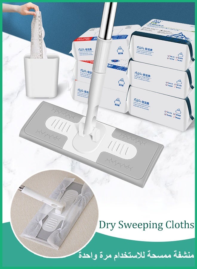 2/4 Packs of Dry Sweeping Cloths, Disposable Pads for Floor  Mops, Dusting Cloths Electrostatic Cloths, Microfiber Mop Pads，Disposable Duster Refills Mops for Cleaning Hardwood Floor Dust, Disposable Paper Clean Dust & Hair for Floor, Window, Camera, TV, Wall ,Door, 30 Tablets Per Pack - Image 1