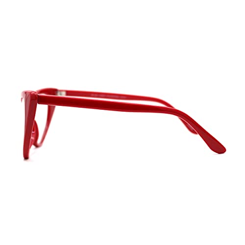 SA106 Classic Gothic True Cat Eye Frame Blue Light Filtering Computer Glasses Red - Image 3