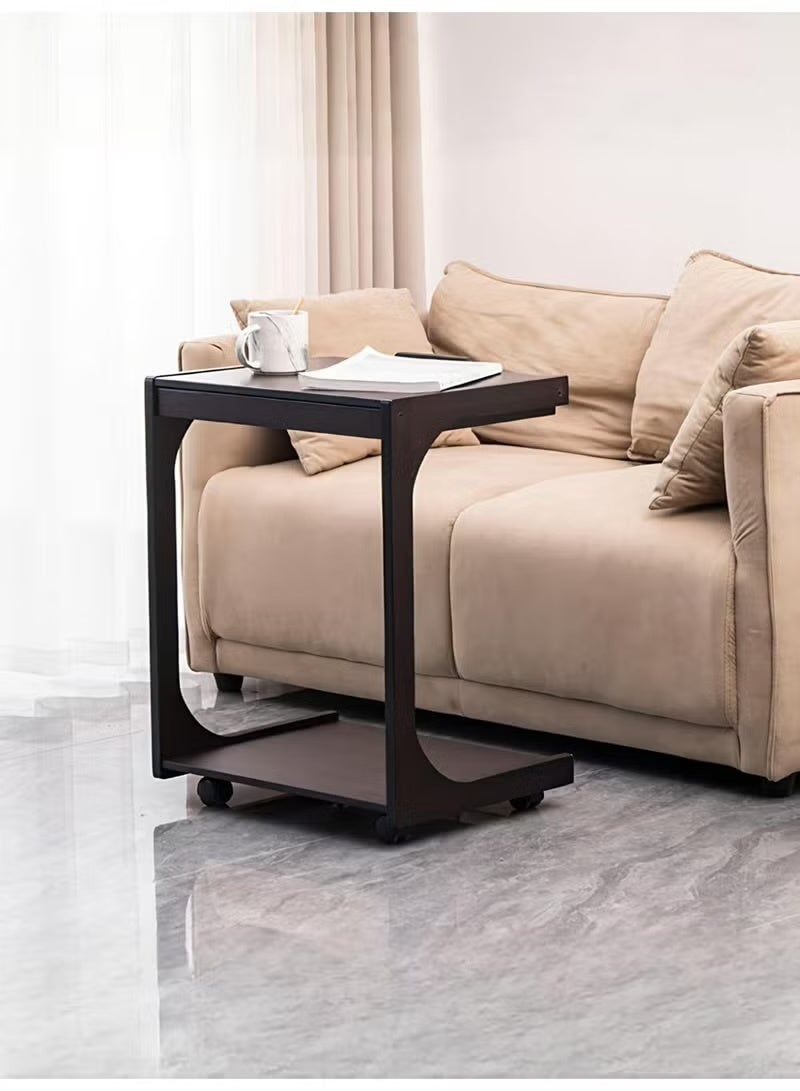 Kawkab C-Shaped Adjustable Computer Desk｜4-Angle Movable Desk with Lockable Silent Casters and Hidden Drawer｜Perfect for Living Room and Bedroom - Image 4
