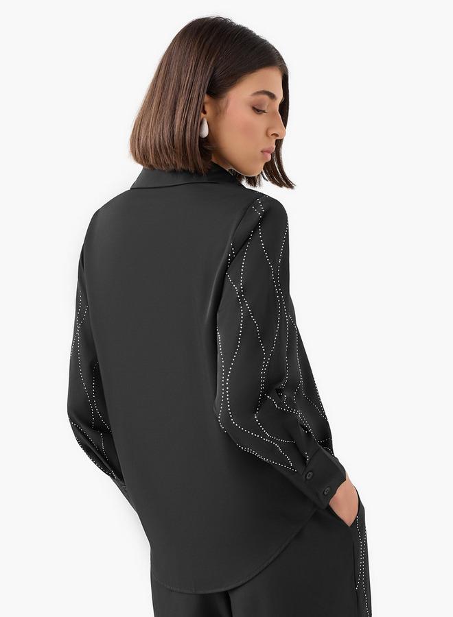 Splash FAV Shirt with Embellishment and Long Sleeves - Image 3