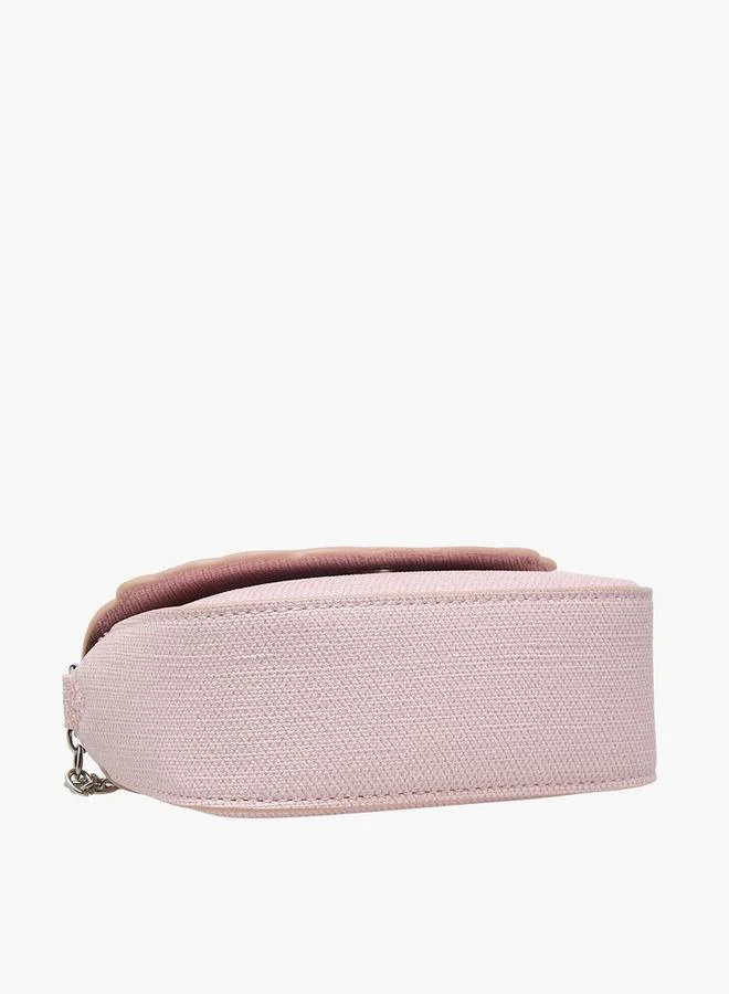 Little Missy Pink Embroidered Crossbody Bag with Chain Strap Ramadan Collection for Women | Best Price UAE