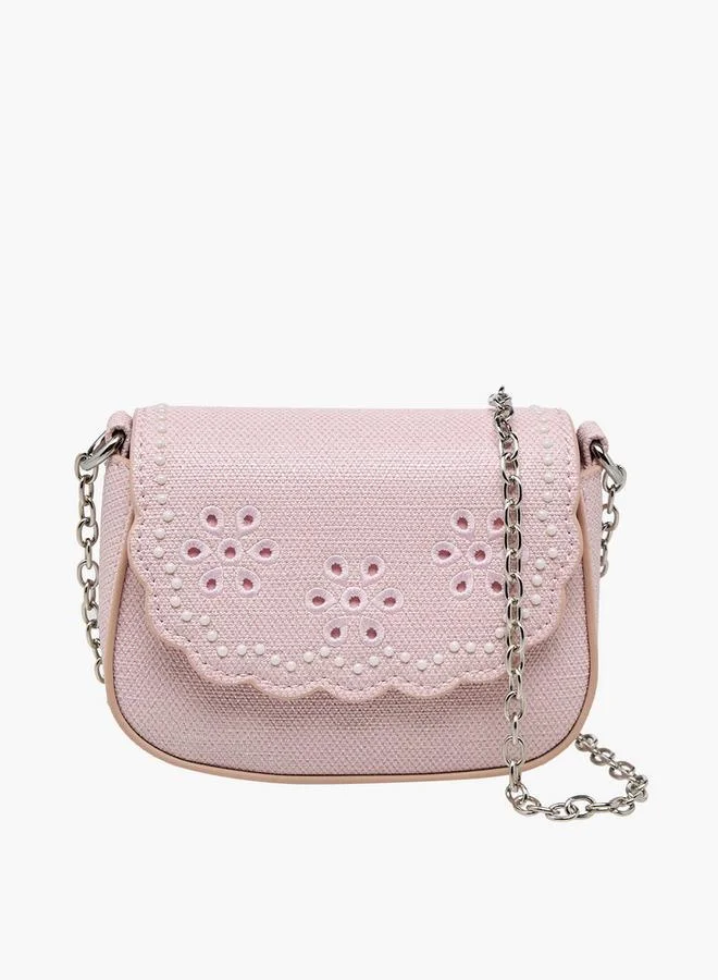 Embroidered Crossbody Bag with Chain Strap Ramadan Collection