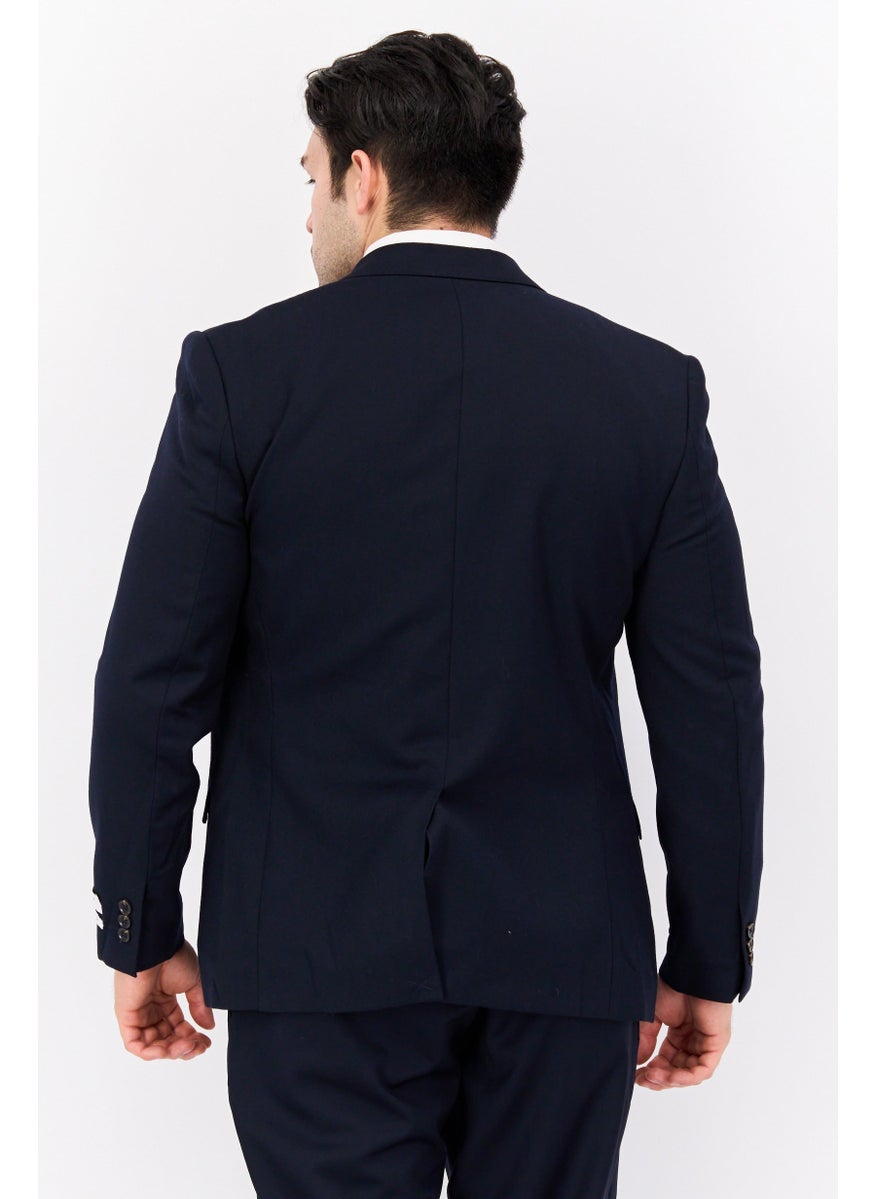 Selected Homme - Men Ultraflex Regular Fit Plain Suit Jacket, Navy - Image 1