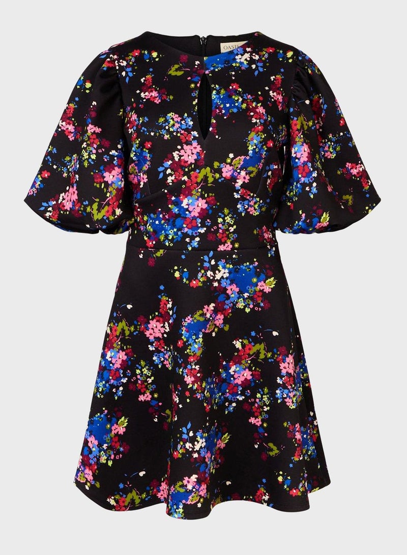 Oasis Floral Print Mini Dress - Image 4