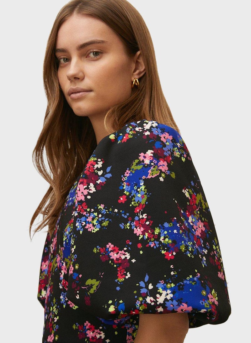 Oasis Floral Print Mini Dress - Image 3