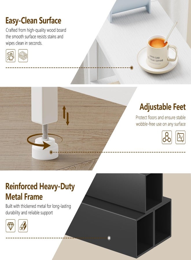 Heybly Small Narrow Side Table for Small Space, Thin Bedside Table, Slim Sofa Table, Skinny End Table, 25.2" Tall Nightstand, Couch Table for Living Room, Bedroom, Study, Balcony, Black, HET005BK1 - Image 4
