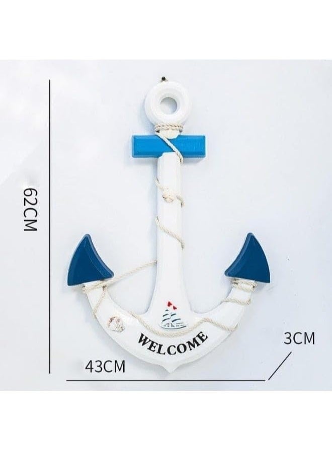 Nautical Anchor Wall Décor Welcome Sign - Coastal Beach House Marine Wall Hanging - Image 3