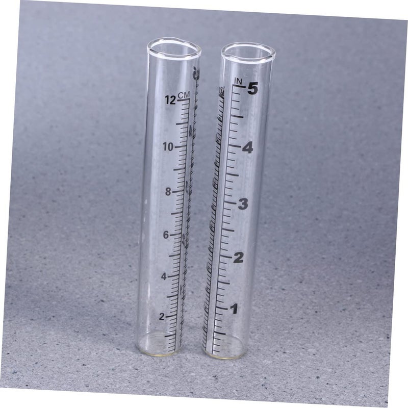4 Pieces Gauge Test Tube with Scale for Accurate Rainfall Measurement Flat Bottom Design Outdoor Farming Meteorological Research - Image 5