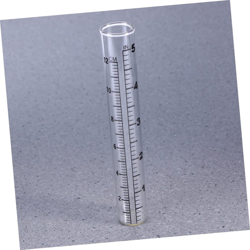 4 Pieces Gauge Test Tube with Scale for Accurate Rainfall Measurement Flat Bottom Design Outdoor Farming Meteorological Research - Image 4