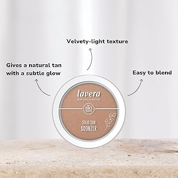lavera Solid Sun Bronzer Soleil Kiss 01 subtle glow natural tan even finish vegan natural cosmetics 55g - Image 3