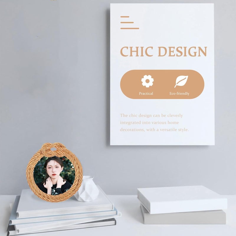 Ciieeo European Style Vintage Resin Picture Frames Wall Ornament 2pcs Gold Rope and Square Design Decorative Photo Display for Home Décor - Image 4