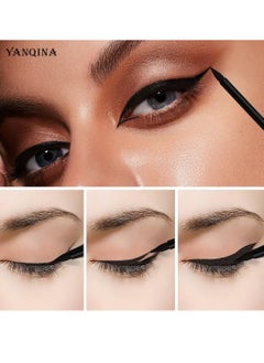 YANQINA Eyeliner Along Slip Waterproof Cool Black Paste Eyeliner Makeup Waterproof Eyeliner Makeup with Lock Color Essence Fine Plus Along Slip Eyeliner Soft Pen Head Eyeliner Pencil  - Image 5