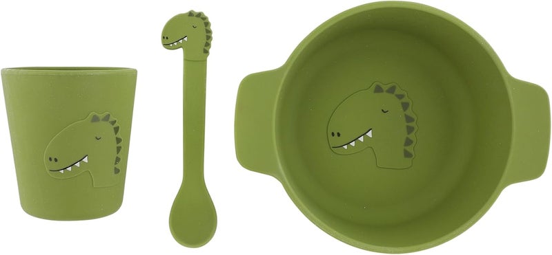 Trixie Silicone Eerste Maaltijd Set Mr. Dino - Image 1