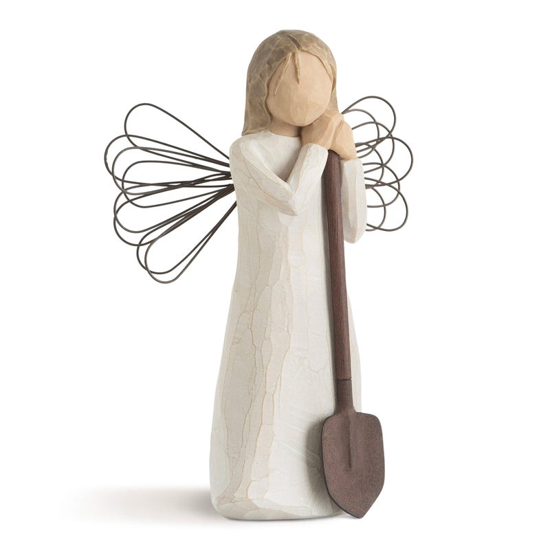 Willow Tree Angel of The Garden Bringing Forth a Garden of Love and Beauty Gift to Celebrate Friendships People with Green Thumbs Sculpted HandPainted Angel Figurine - Image 1