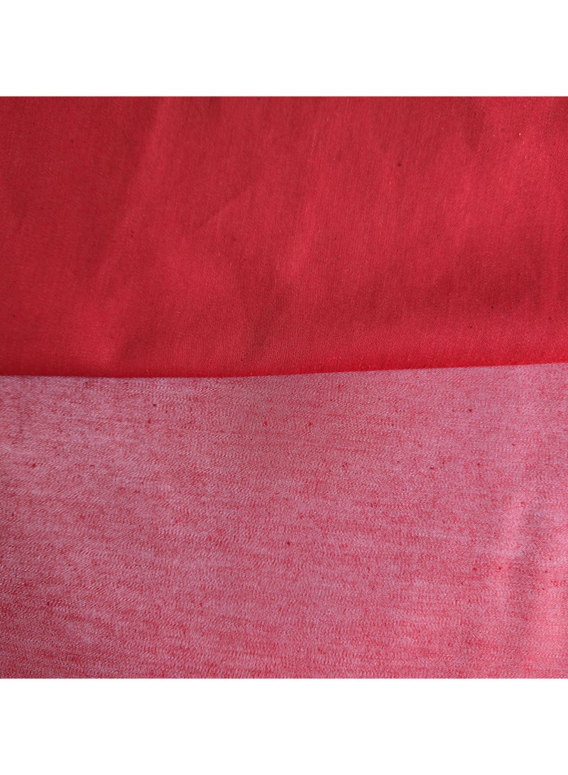 قماش الدنيم، 5 ياردة، أحمر مظلل مزدوج - Image 1