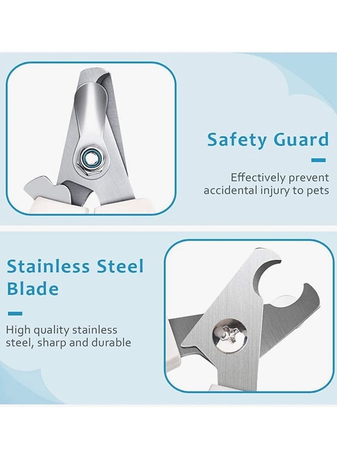 2 قطعة ماكينة قص الأظافر ومجموعة الملفات أبيض/وردي/فضي - Image 5