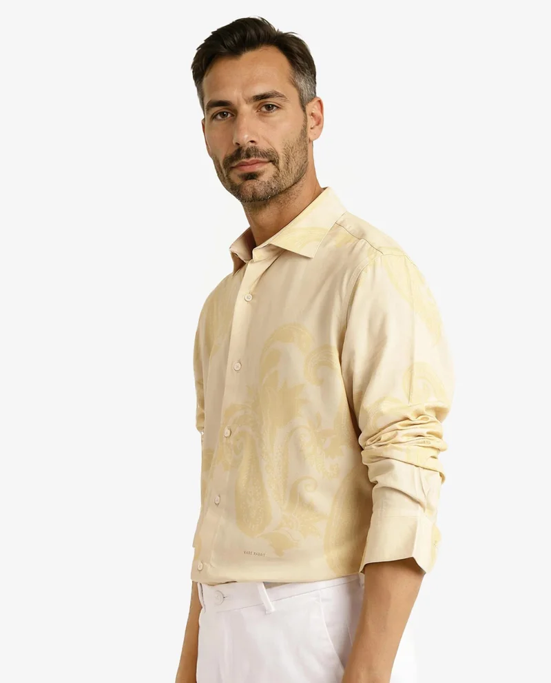 Rare Rabbit Men's Viscose Printed Shirt