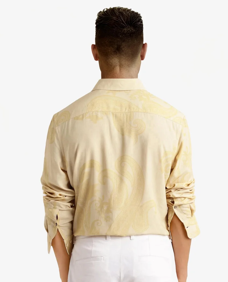 Rare Rabbit Men's Viscose Printed Shirt