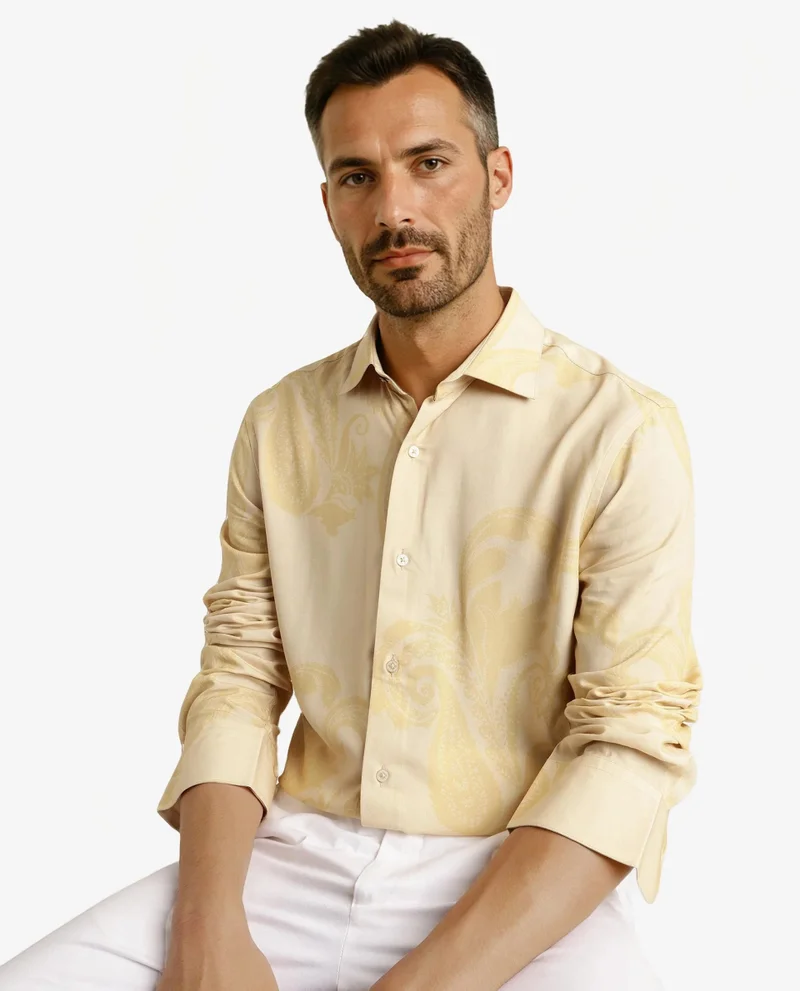 Rare Rabbit Men's Viscose Printed Shirt