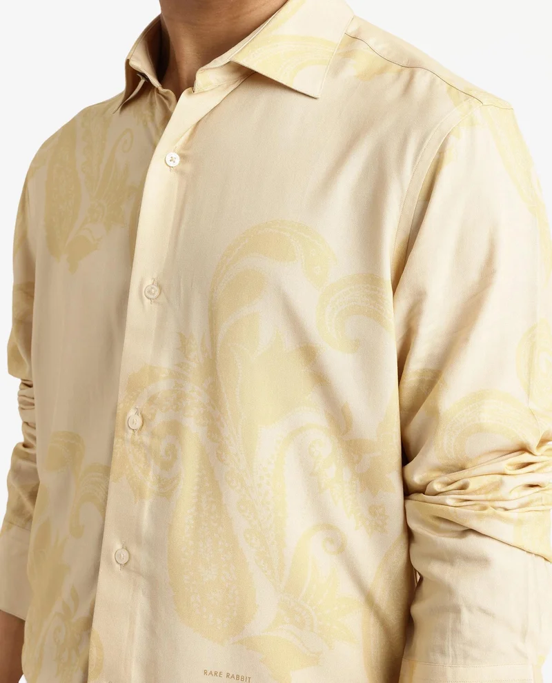 Rare Rabbit Men's Viscose Printed Shirt