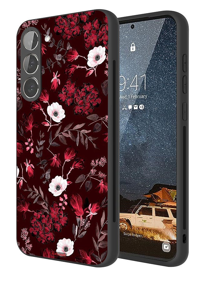 Tolwak Samsung Galaxy S23 Plus 5G Protective Case Cover Small Flowers And Tropical Leaves - Image 1