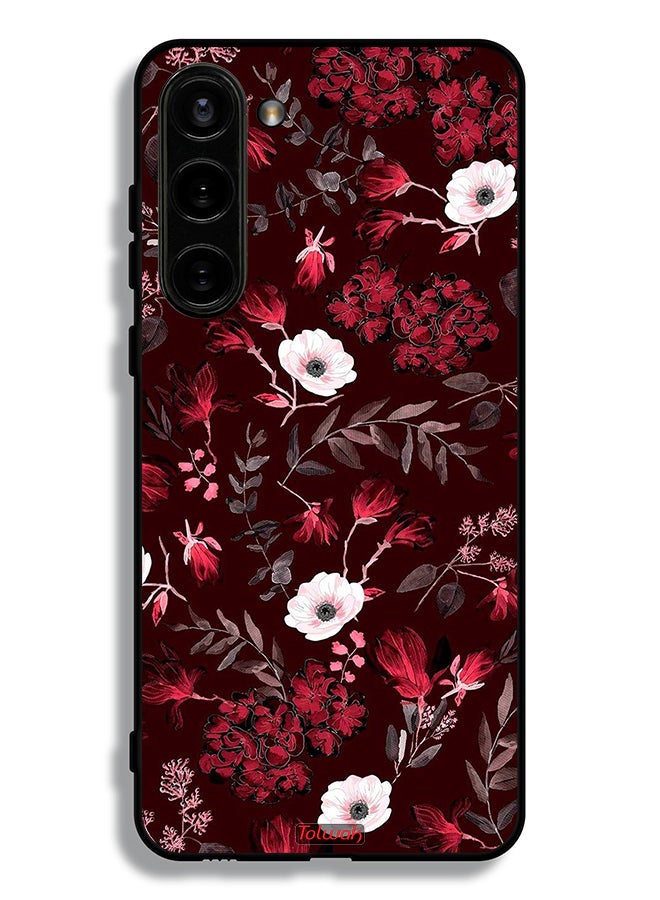 Tolwak Samsung Galaxy S23 Plus 5G Protective Case Cover Small Flowers And Tropical Leaves - Image 3