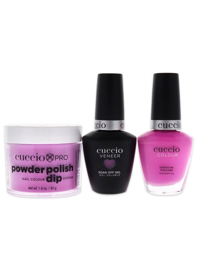 Cuccio لون مطابقة الأظافر بلس - مانكير وبيديك متطابقين بتنسيق مثالي - طلاء لوني وجل لوني بنفس اللون - خذني - كبير - مجموعة 3 قطع - Image 2