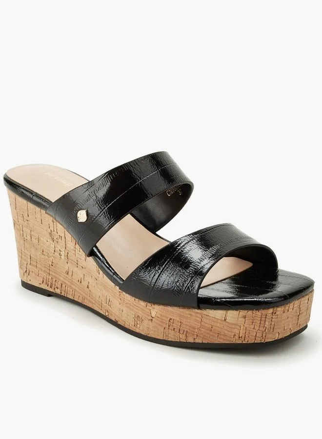 Surestep Women Textured Wedge Heel Sandals
