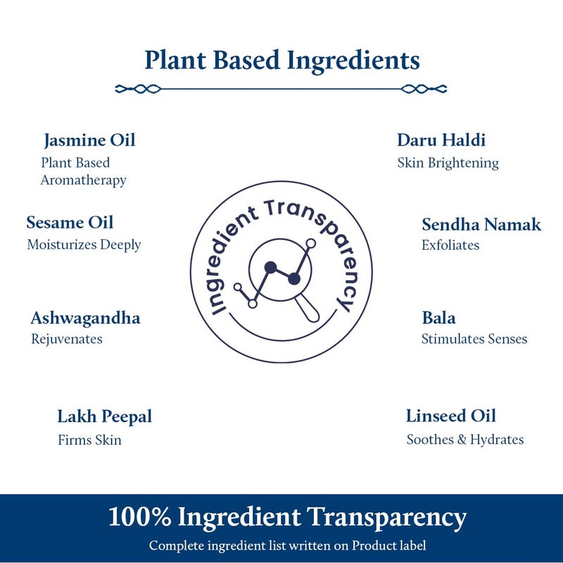 Blue Nectar Body Oil for Women  Men  Bath  Body Massage Oil with Ashwagandha  Natural Jasmine Oil  Plant Based Aromatherapy 8 Herbs 100ml - Image 4