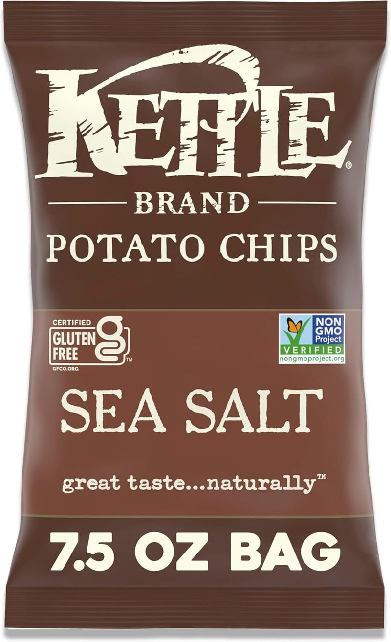 Kettle Brand Sea Salt Kettle Potato Chips, 7.5 oz - Image 1