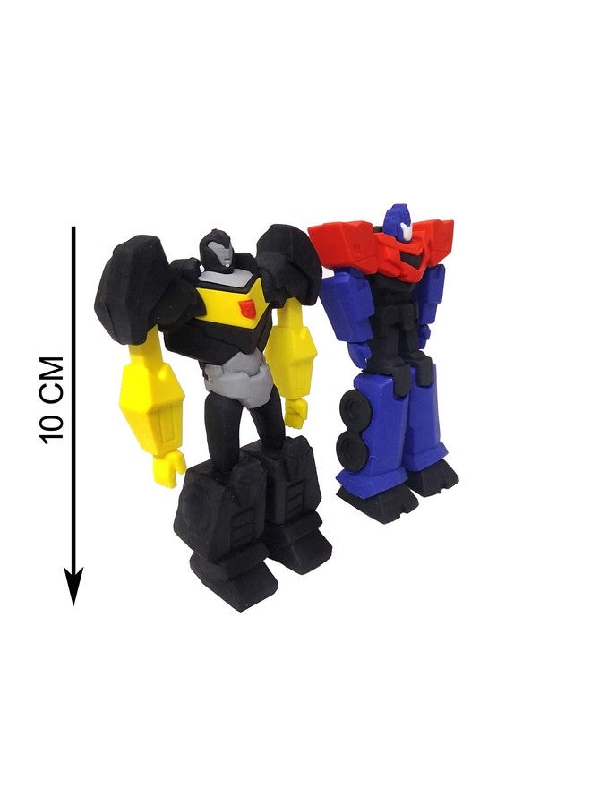 SHREE TECHNESH® Robot Shape Erasers Set|Jumbo Erasers Pack of 2 |Eraser Set for Kids - Image 2