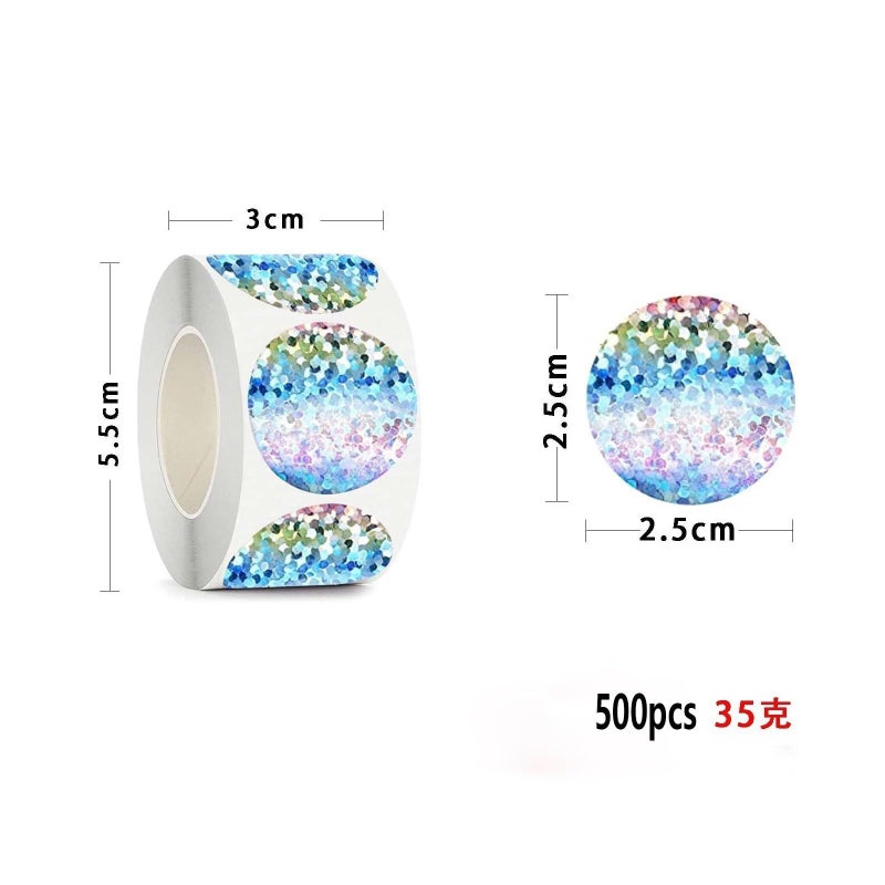 4 Roll 1200 Pcs Self Adhesive Scratch Off Stickers 2.5cm Diameter Secret Code Cover Activity Card Coating - Image 3