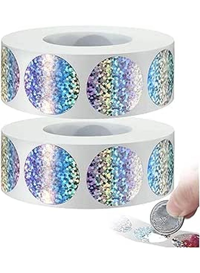 4 Roll 1200 Pcs Self Adhesive Scratch Off Stickers 2.5cm Diameter Secret Code Cover Activity Card Coating - Image 1