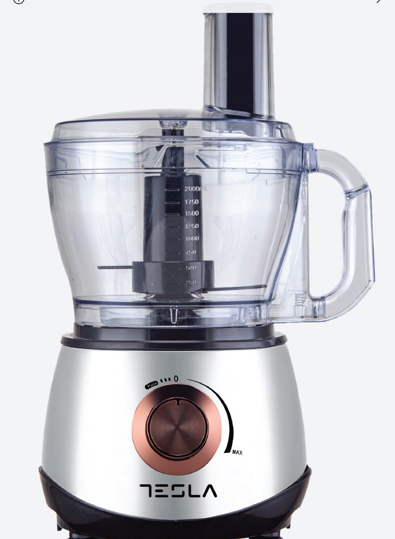 تسلا محضر طعام تسلا بوعاء بسعة 2 لتر  35 وظيفة 800 واط (الخلط، الطحن، الخفق، التقطيع، الفرم، التقطيع المكعب، الهرس)هيكل ستانلس ستيل متعدد السرعات " - Image 1