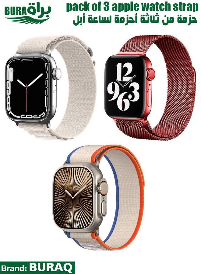 Apple Watch Band Strap For Apple Watch Ultra 2/Ultra 49mm, Series 10 46mm, 9/8/7 45mm, SE2/SE/6/5/4 44mm, 3/2/1 42mm
