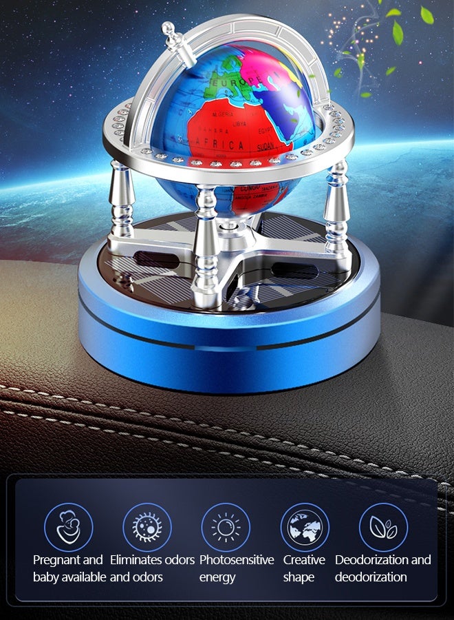 GROIC Car Air Freshener Solar Energy Air Purifier for Car Interior Autorotation Decoration Accessories,Creative Car Perfume Decoration, Relieve Stress and Purifie Odors, Globe Car Interior - Image 1