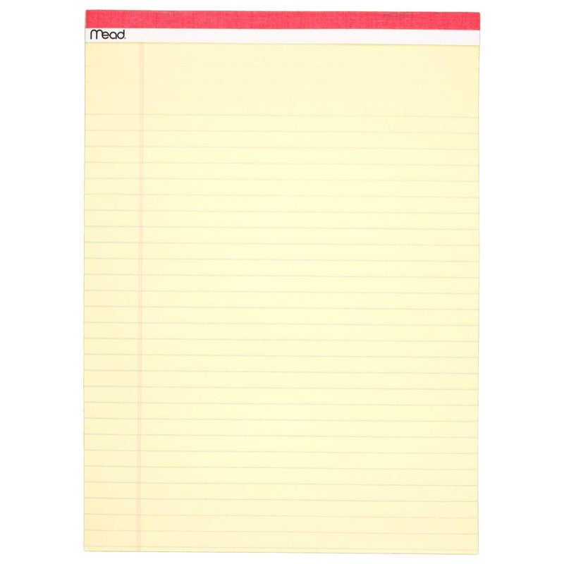 Mead Legal Pads, Wide Ruled Paper, 8-1/2" x 11-3/4", 50 Sheets, Memo Pads, Note Pads, Steno Pads, 3 Pack (59386) - Image 2