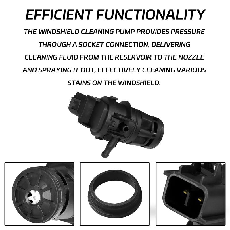 QQWD Windshield Washer Pump, 85330-60190 85330-AE010 Windshield Wiper Fluid, Standard Windshield Front Washer Fluid Wiper Pump for Toyota, Lexus, Subaru, Mazda, Nissan, Acura, Honda - Image 3
