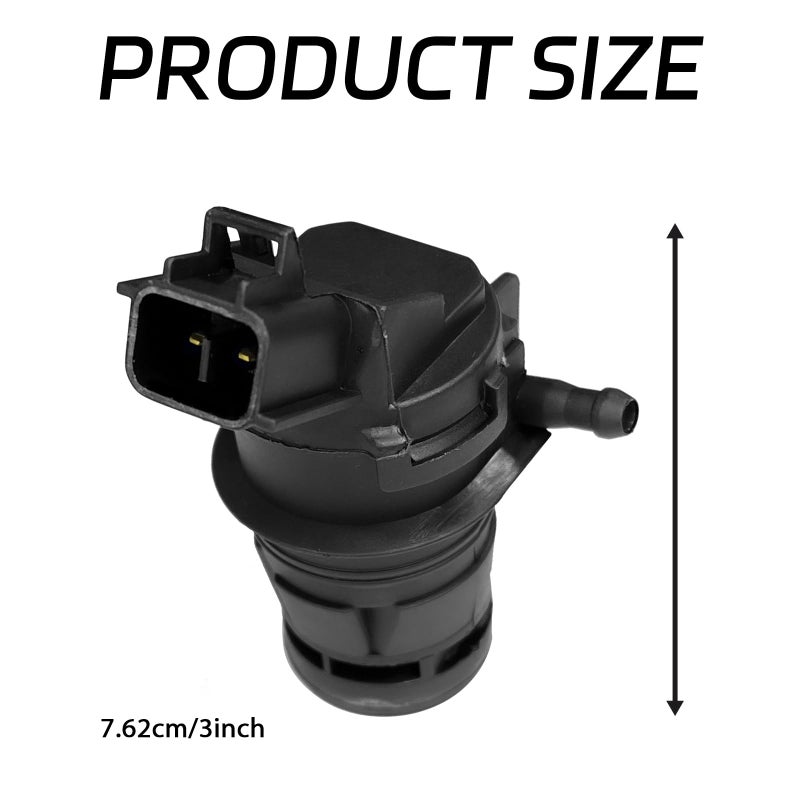 QQWD Windshield Washer Pump, 85330-60190 85330-AE010 Windshield Wiper Fluid, Standard Windshield Front Washer Fluid Wiper Pump for Toyota, Lexus, Subaru, Mazda, Nissan, Acura, Honda - Image 2
