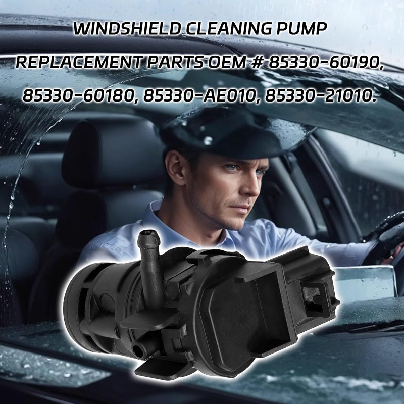 QQWD Windshield Washer Pump, 85330-60190 85330-AE010 Windshield Wiper Fluid, Standard Windshield Front Washer Fluid Wiper Pump for Toyota, Lexus, Subaru, Mazda, Nissan, Acura, Honda - Image 4