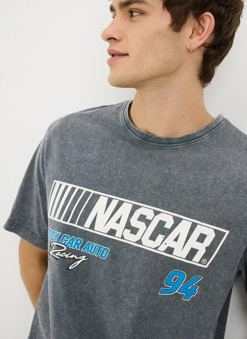 Matalan Grey Nascar Grey Graphic T-Shirt for Men | Best Price UAE