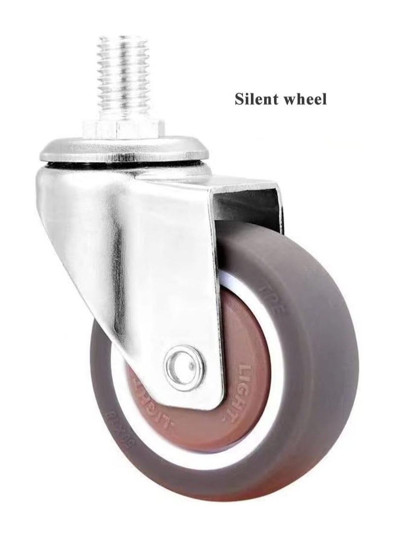 DubaiGallery Round Rolling Stool with Wheels Comfortable, Heavy Duty, 360° Rotation, Low Profile, Elegant Design for Home or Office Use - Image 4