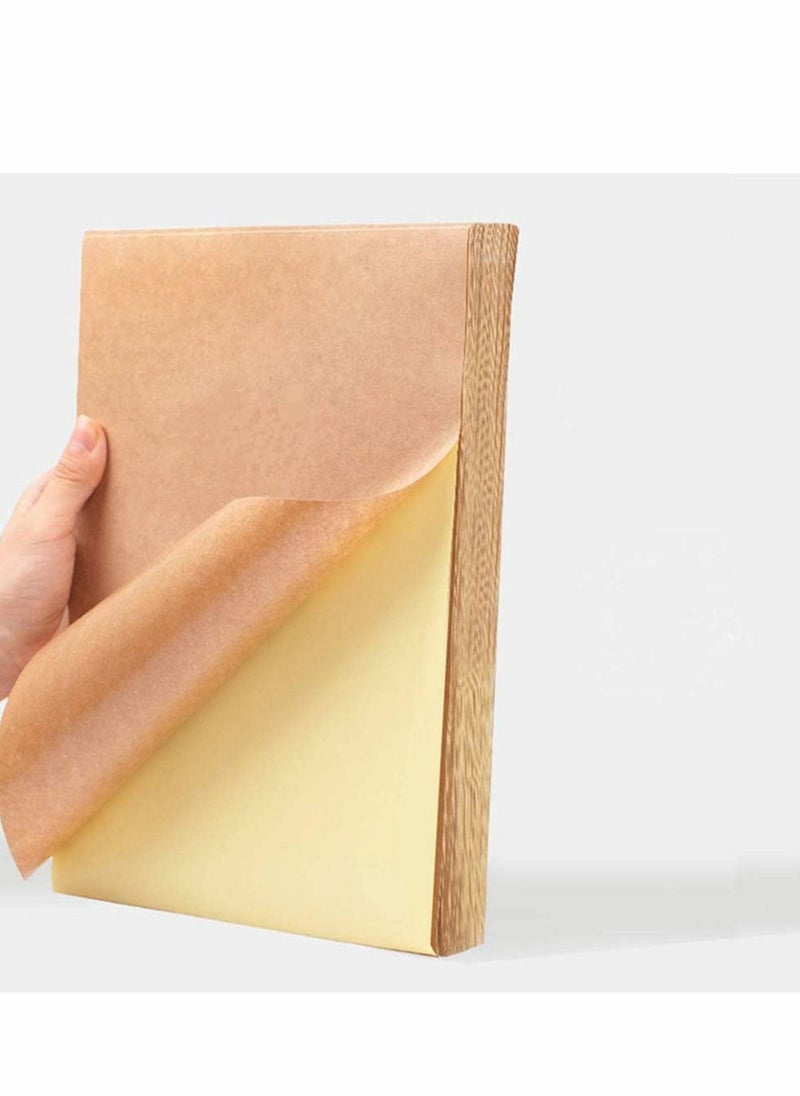 Excefore - A4 Self Adhesive Kraft Paper Matte Label Stickers Papers for Writing, Inkjet Printer and Laser Printer 80gsm A4 Adhesive Kraft Paper for Label Handcraft Making 50 Sheets - Image 1