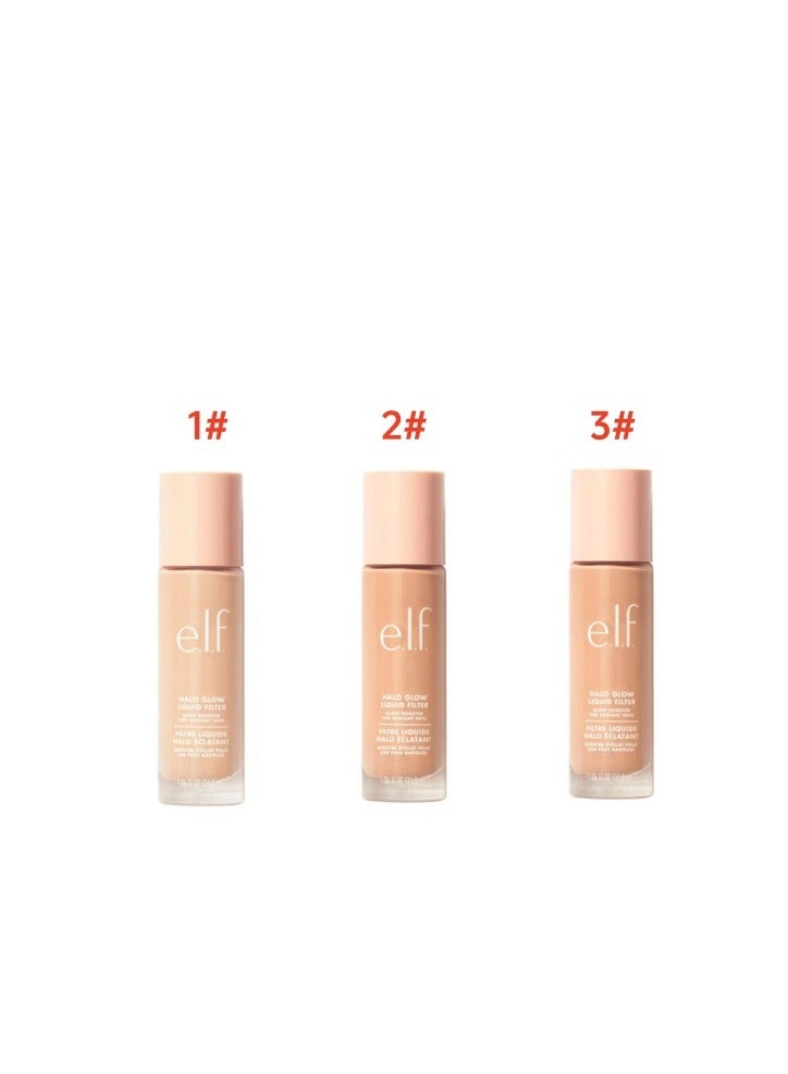 Halo Glow Liquid Filter, Complexion Booster For A Glowing, Soft-Focus Look, Infused With Hyaluronic Acid, Vegan & Cruelty-Free, (3 sets)