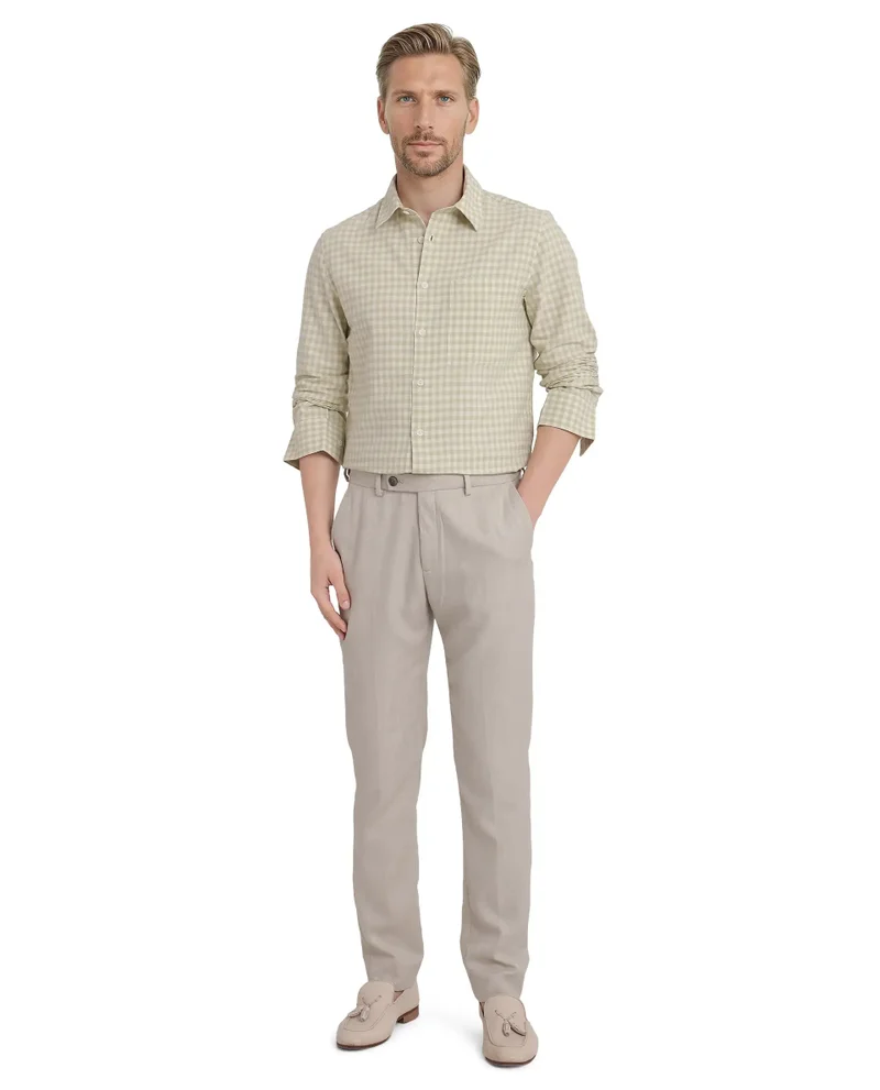 Rare Rabbit Men's Gingham Check Regular Fit Shirt