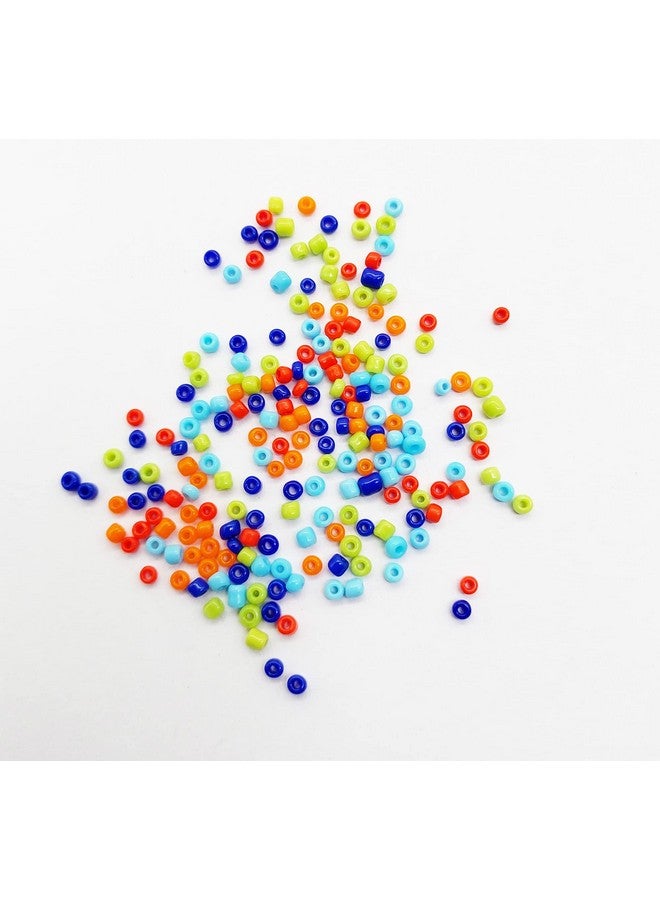 إيشوبي مجموعة خرز بذور زجاجي بستة ألوان (2 مم) من eshoppee، أدوات لصنع المجوهرات، مواد فنية وحرفية للتطريز، مواد لصنع القلائد والأساور والأقراط، مجموعة DIY (متعددة الألوان غير شفافة) - Image 2