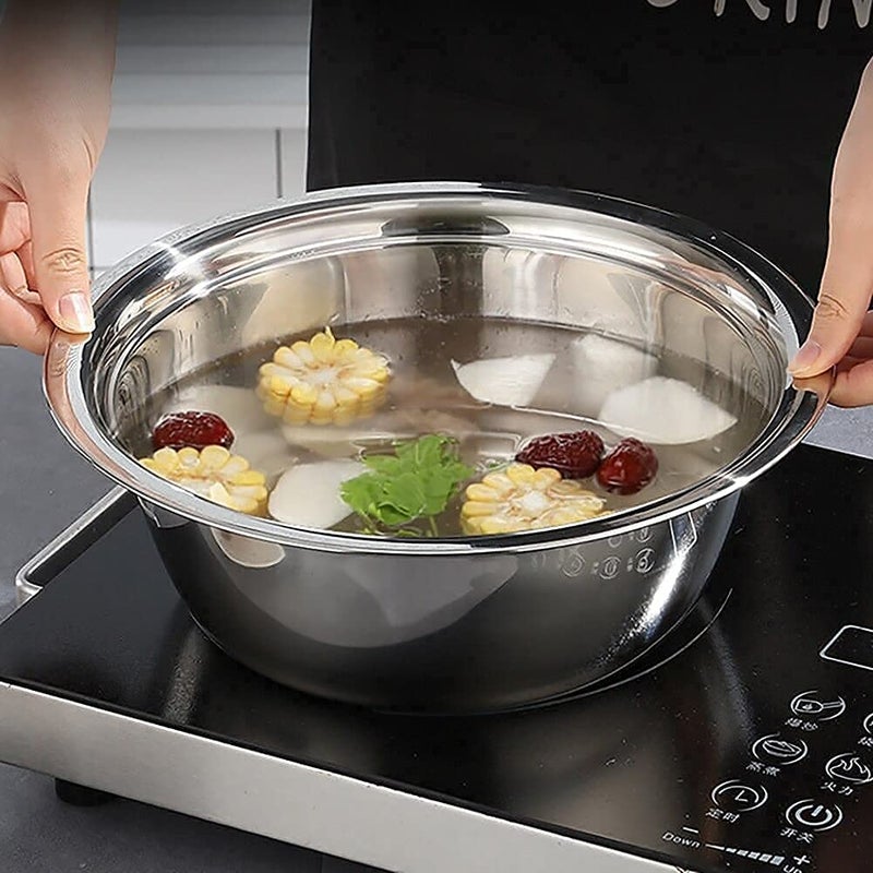 APURK Stainless Steel Drain Basket FruitVegetable Cutter 3 in 1 Kitchen Multipurpose Julienne Grater Salad Maker Bowl Vegetable and Fruit Grater - Image 3