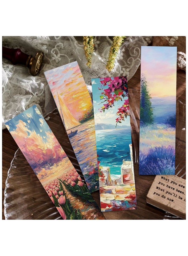 مجموعة من 30 علامة مرجعية بمناظر طبيعية للأطفال، علامات كتب للطلاب، مجموعة علامات كتب لطيفة من جانب واحد، مجموعة علامات كتب ذات طابع خاص لمحبي الكتب، هدية للأطفال والطلاب والمعلمين في الفصول الدراسية - Image 5