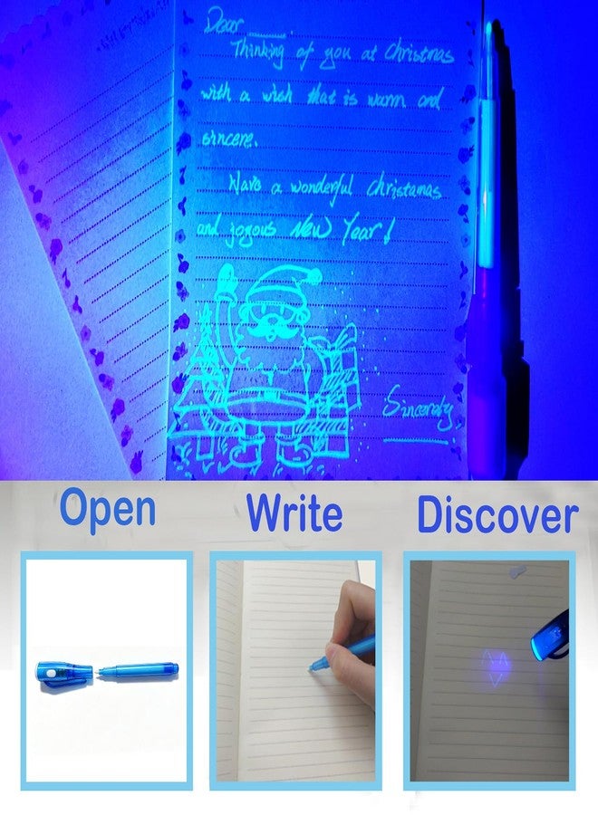 SCStyle 12 Pcs Party Favors | 6 Mini Notepads and 6 Invisible Ink Pen with UV Light Spy Pen Birthday Party, Classroom Prizes, party supplies - Image 4